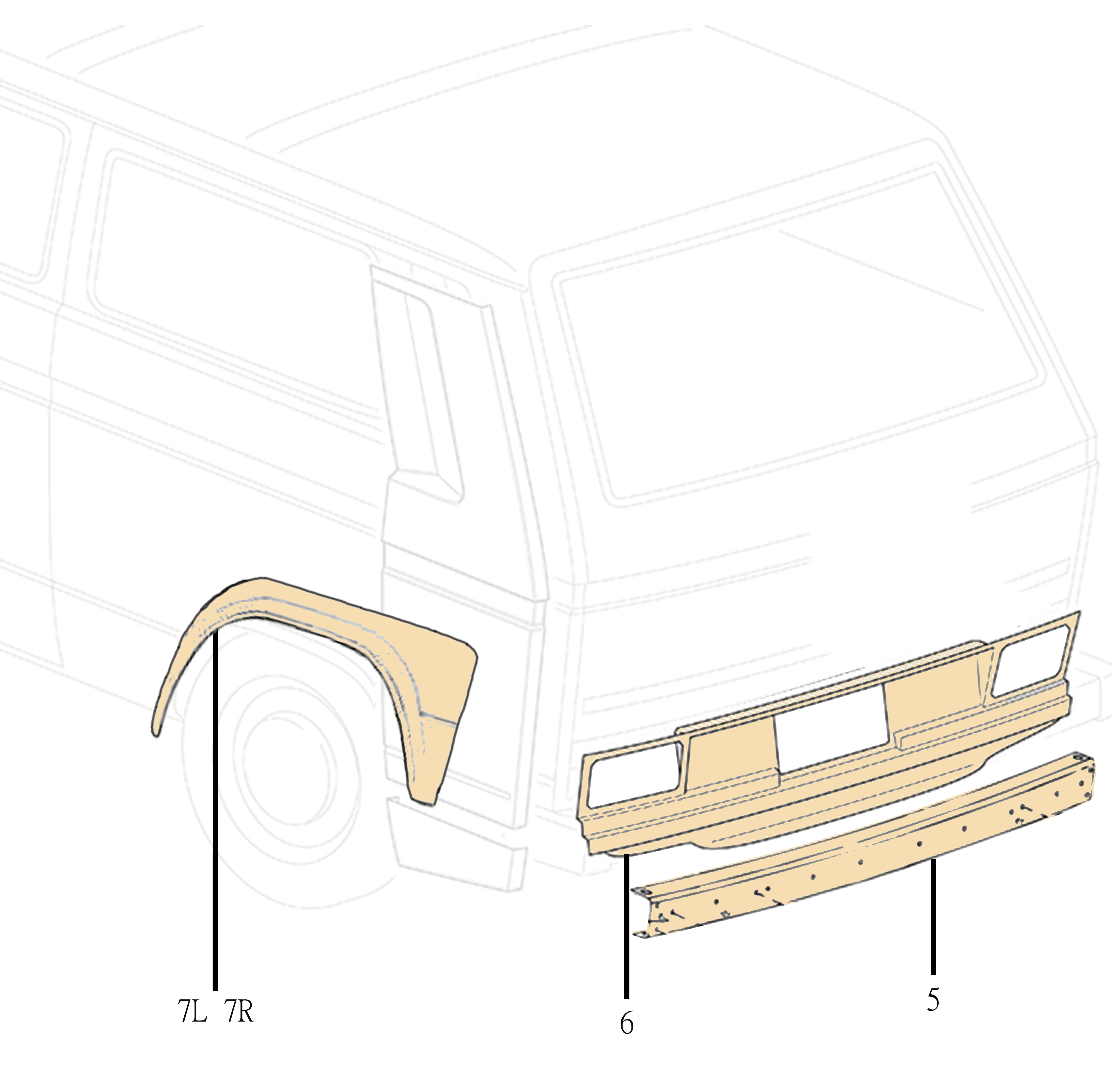 Volkswagen T3 Vanagon Bus Exterior Parts